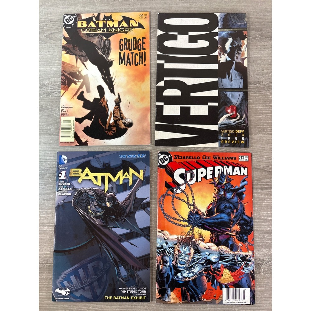 DC Comics Batman Gotham Knights 60 Superman 213 Batman 1 New 52 Vertigo Lot of 4